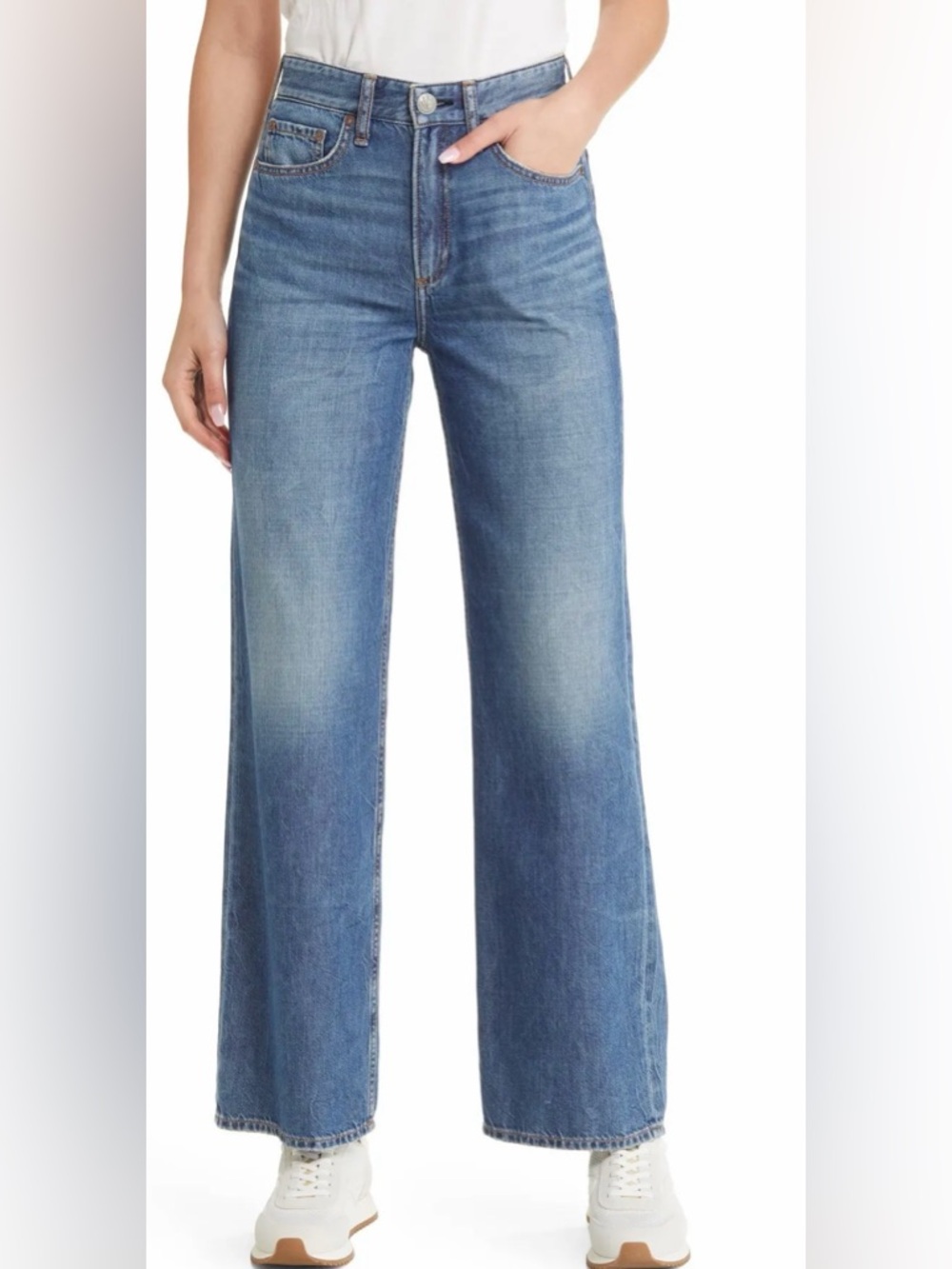 rag & bone Featherweight Logan Wide Leg clover size 25